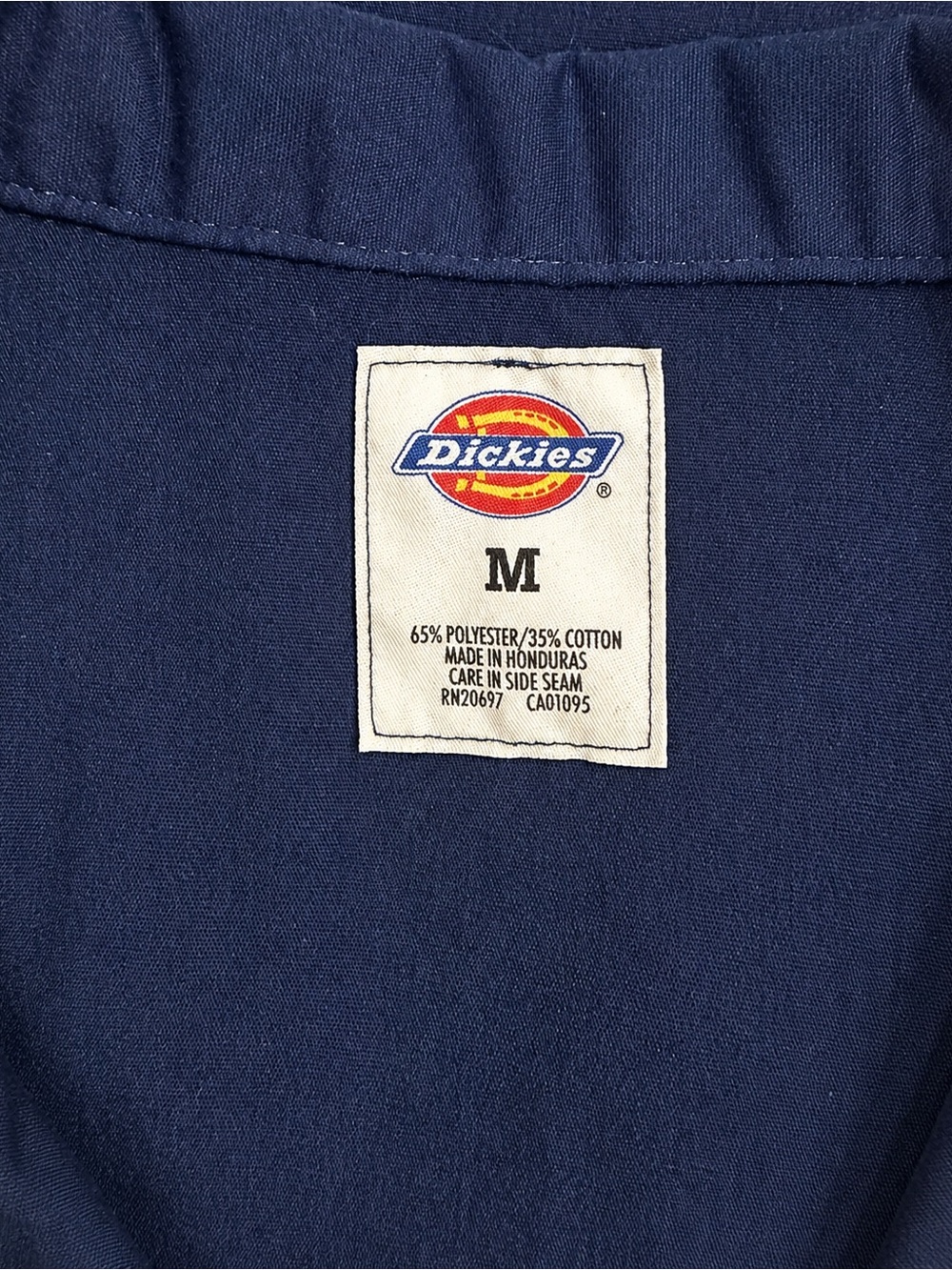 Dickies Lagunitas Brewing Company Work Shirt Medium Navy Blue Button Front - Picture 3 of 4